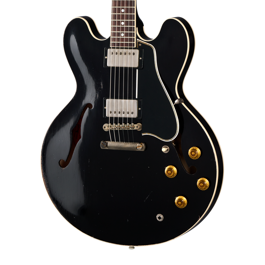 Gibson Custom 1959 ES-335 Reissue, Heavy Aged, Dark Oxblood, Exclusive Electric Guitar Gibson Custom