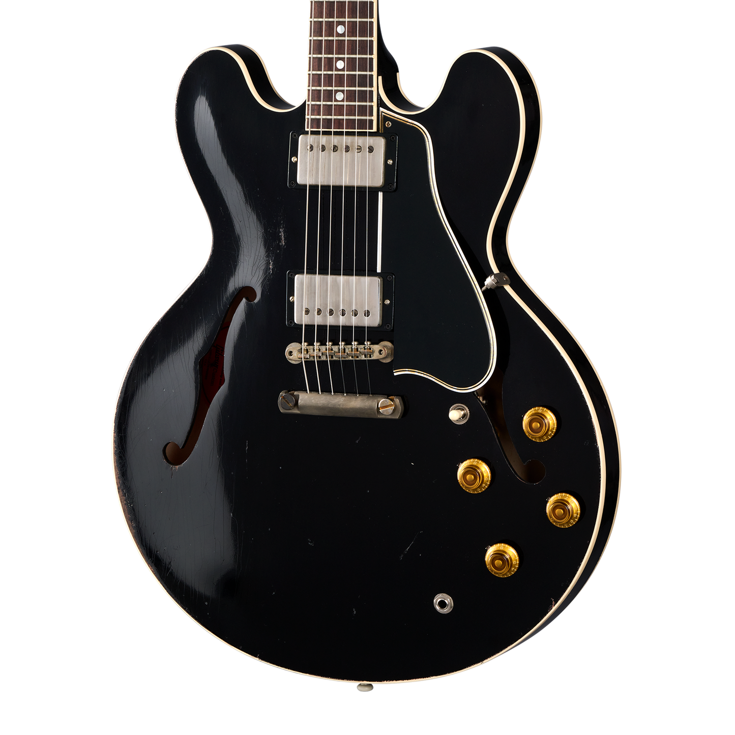 Gibson Custom 1959 ES-335 Reissue, Heavy Aged, Dark Oxblood, Exclusive Electric Guitar Gibson Custom