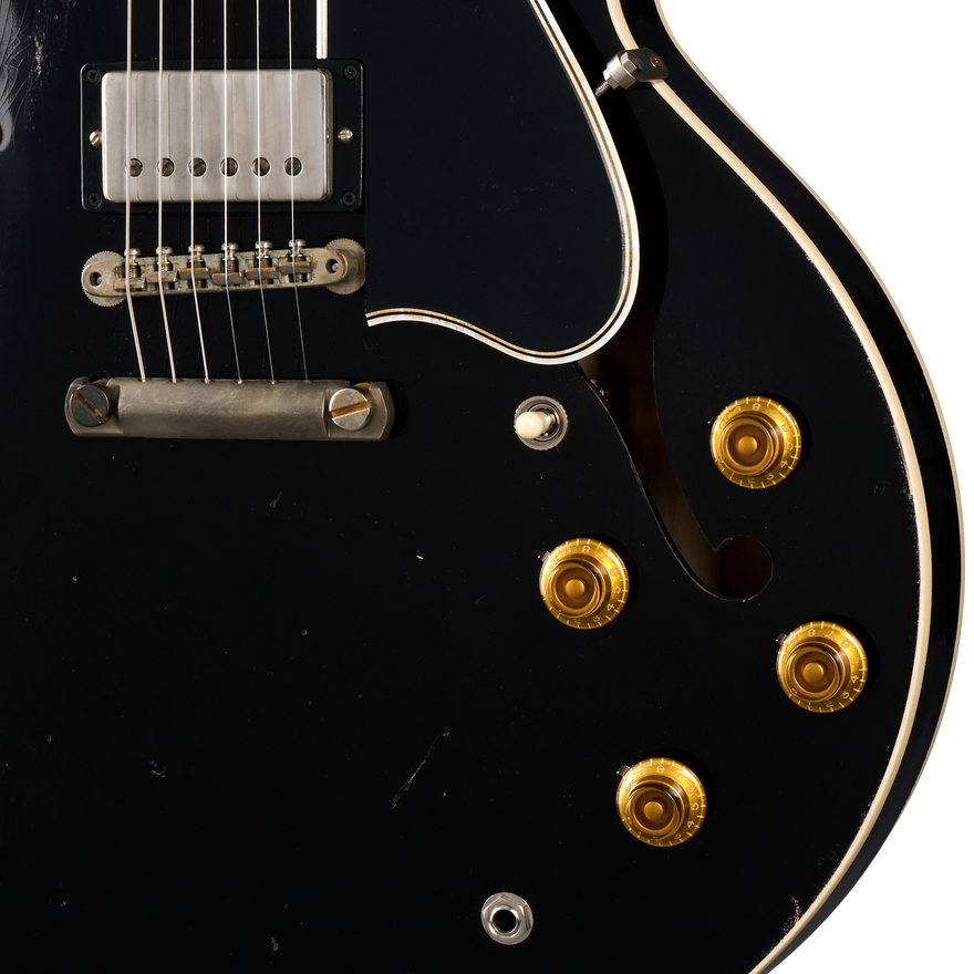 Gibson Custom 1959 ES-335 Reissue, Heavy Aged, Dark Oxblood, Exclusive Electric Guitar Gibson Custom