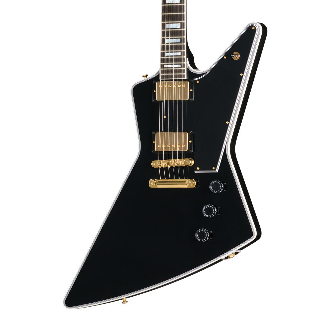Gibson Custom Explorer Custom with Bound Headstock, Gloss, Ebony Electric Guitar Gibson Custom