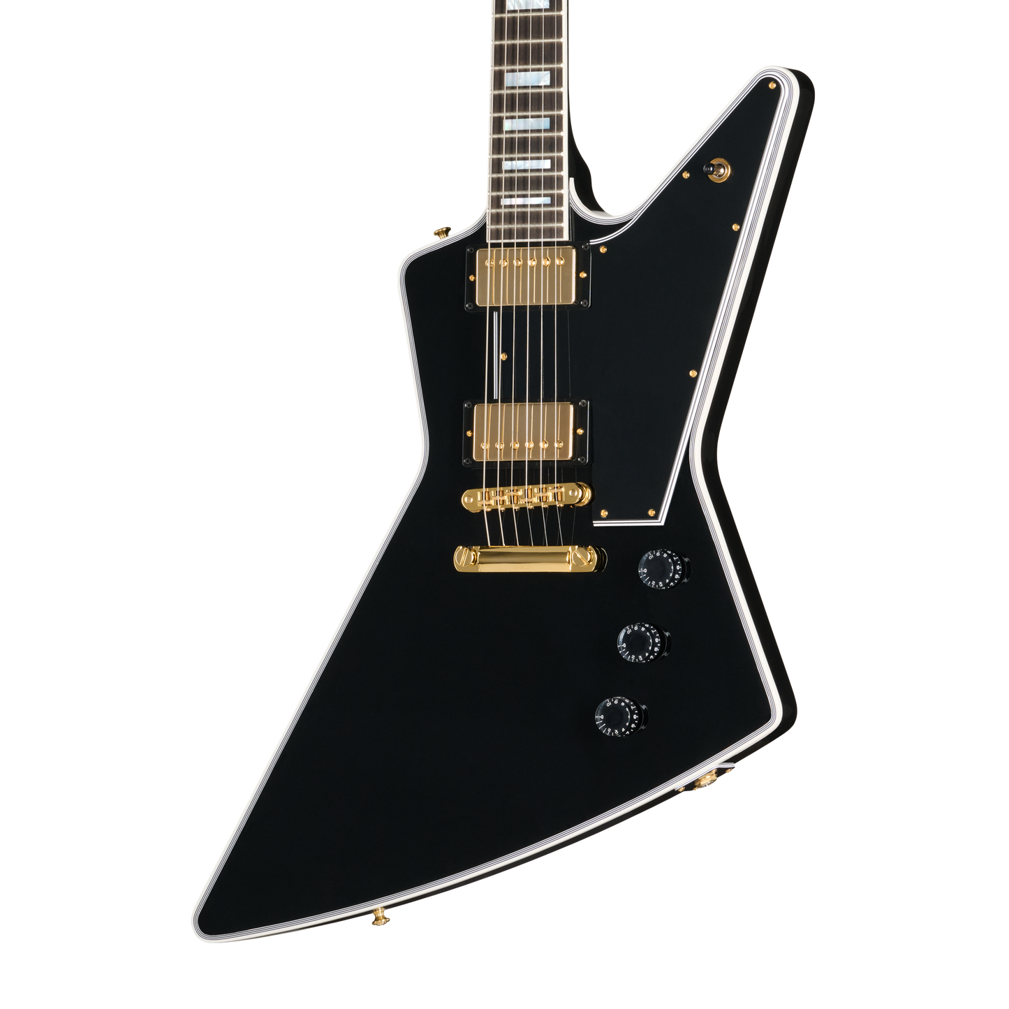Gibson Custom Explorer Custom with Bound Headstock, Gloss, Ebony Electric Guitar Gibson Custom