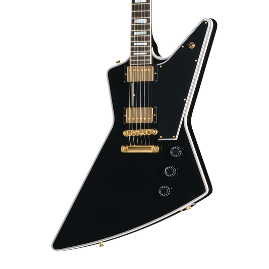 Gibson Custom Explorer Custom with Bound Headstock, Gloss, Ebony Electric Guitar Gibson Custom