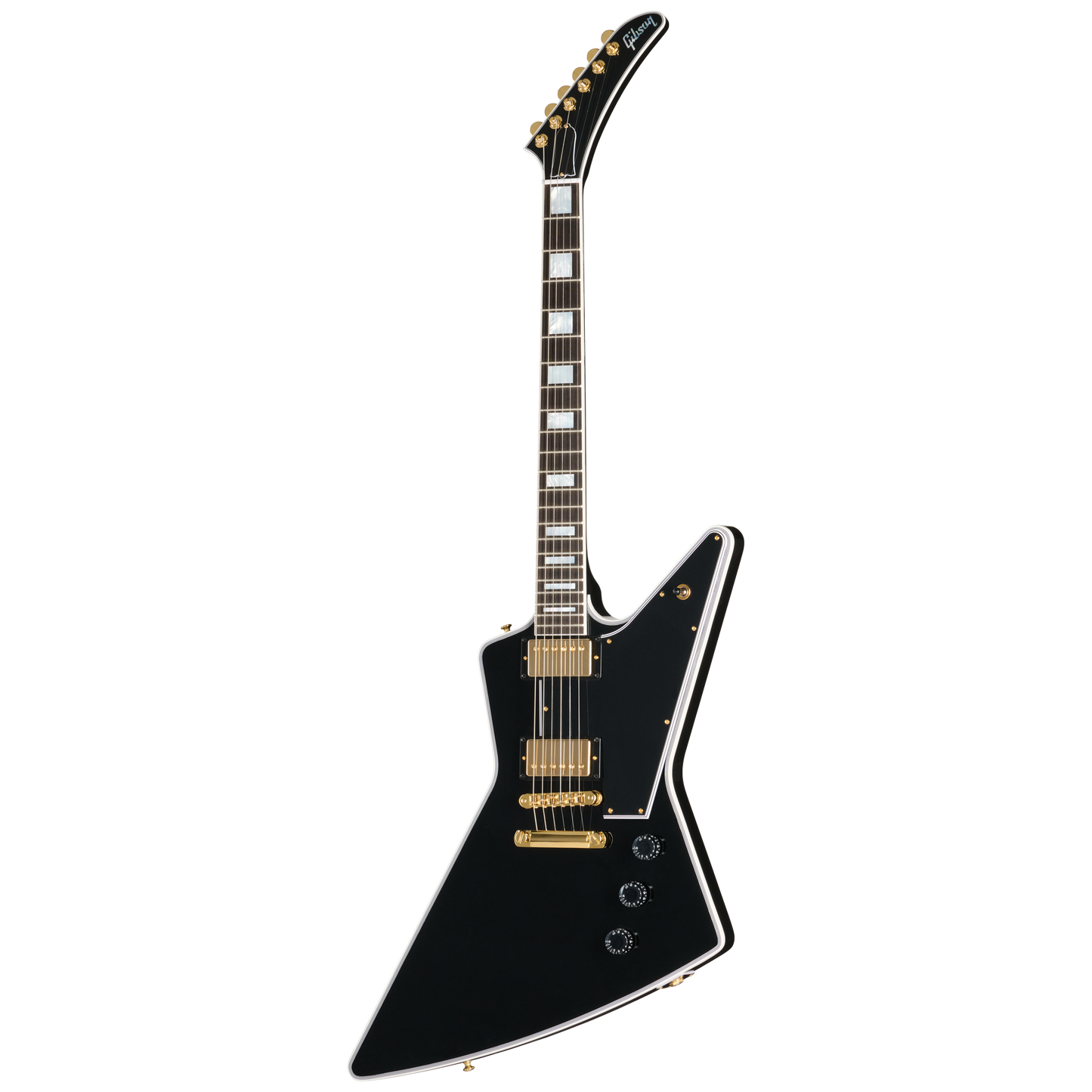 Gibson Custom Explorer Custom with Bound Headstock, Gloss, Ebony Electric Guitar Gibson Custom
