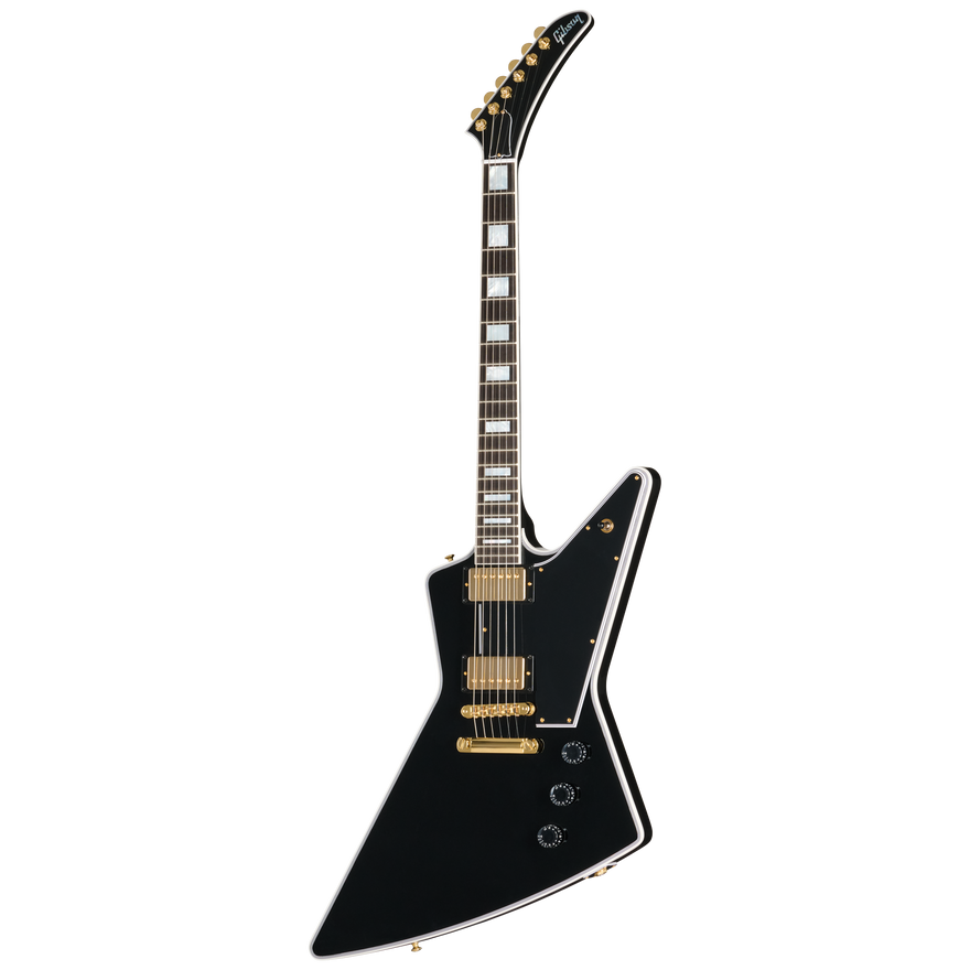 Gibson Custom Explorer Custom with Bound Headstock, Gloss, Ebony Electric Guitar Gibson Custom