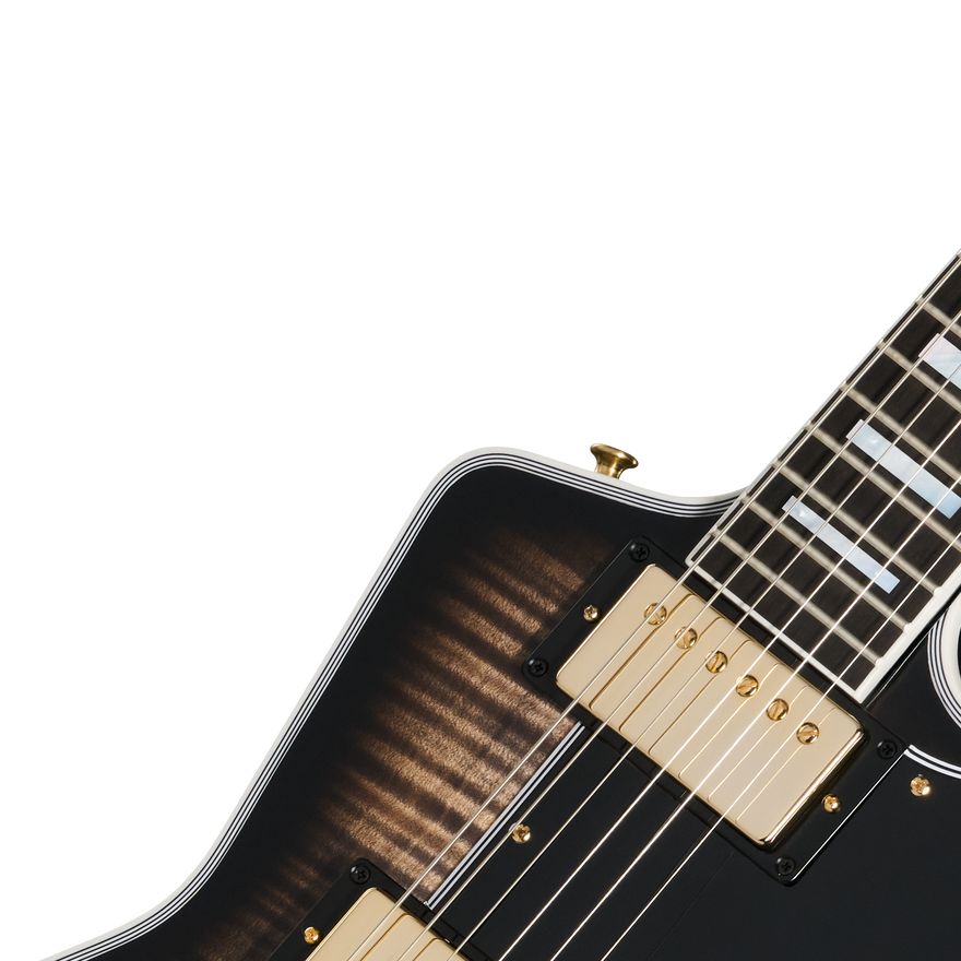 Gibson Custom Explorer Custom Figured Top, Cobra Burst Electric Guitar Gibson Custom