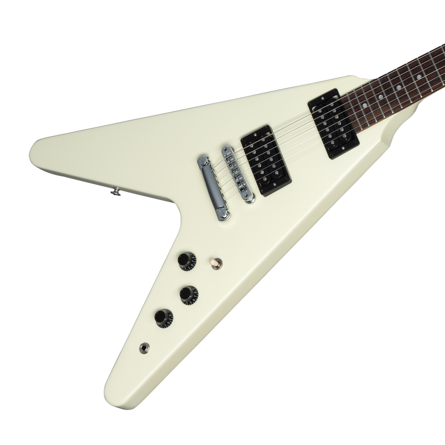 Gibson Flying V 80s, Classic White, Exclusive Electric Guitar Gibson