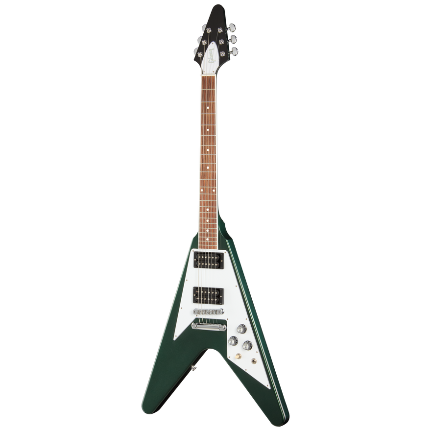 Gibson Flying V 70s, British Racing Green, Exclusive Electric Guitar Gibson