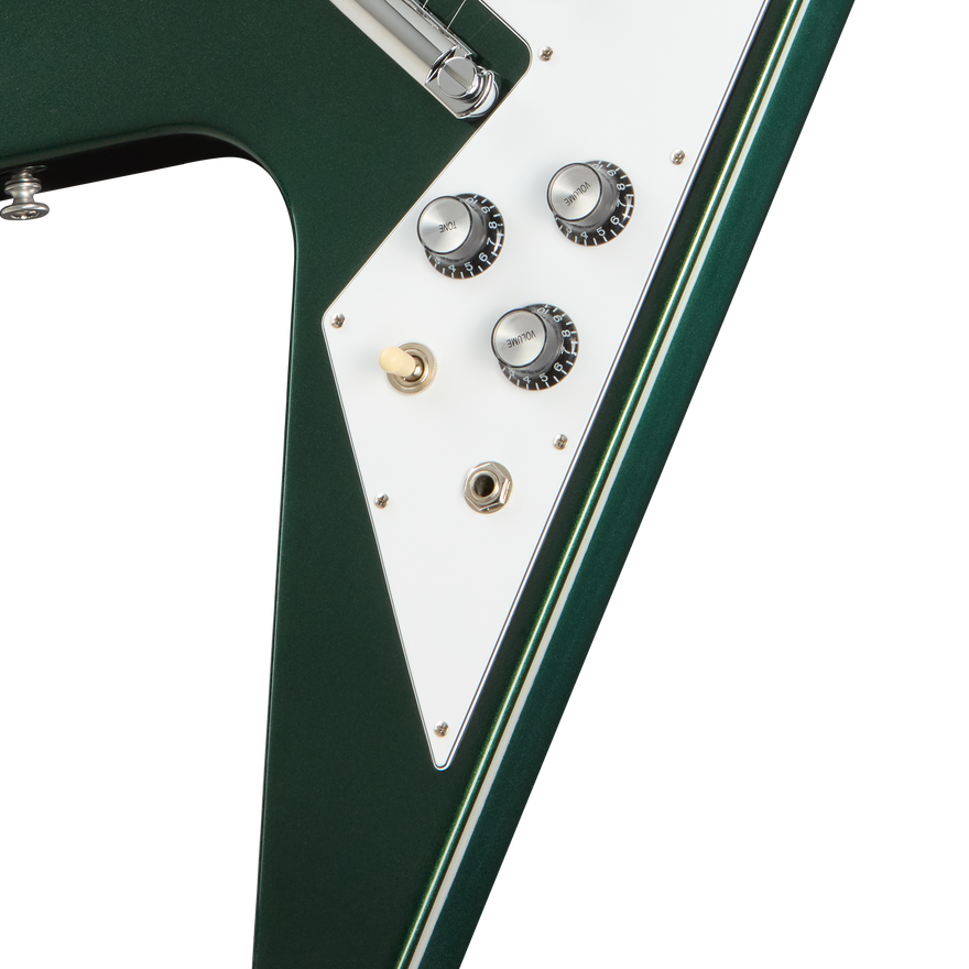 Gibson Flying V 70s, British Racing Green, Exclusive Electric Guitar Gibson