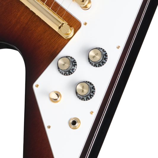 Gibson Flying V 70s with Gold Hardware, Vintage Sunburst, Exclusive Electric Guitar Gibson