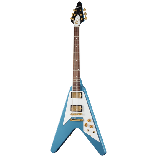Gibson Tom Petty Flying V 50th Anniversary, Pelham Blue, Exclusive Electric Guitar Gibson