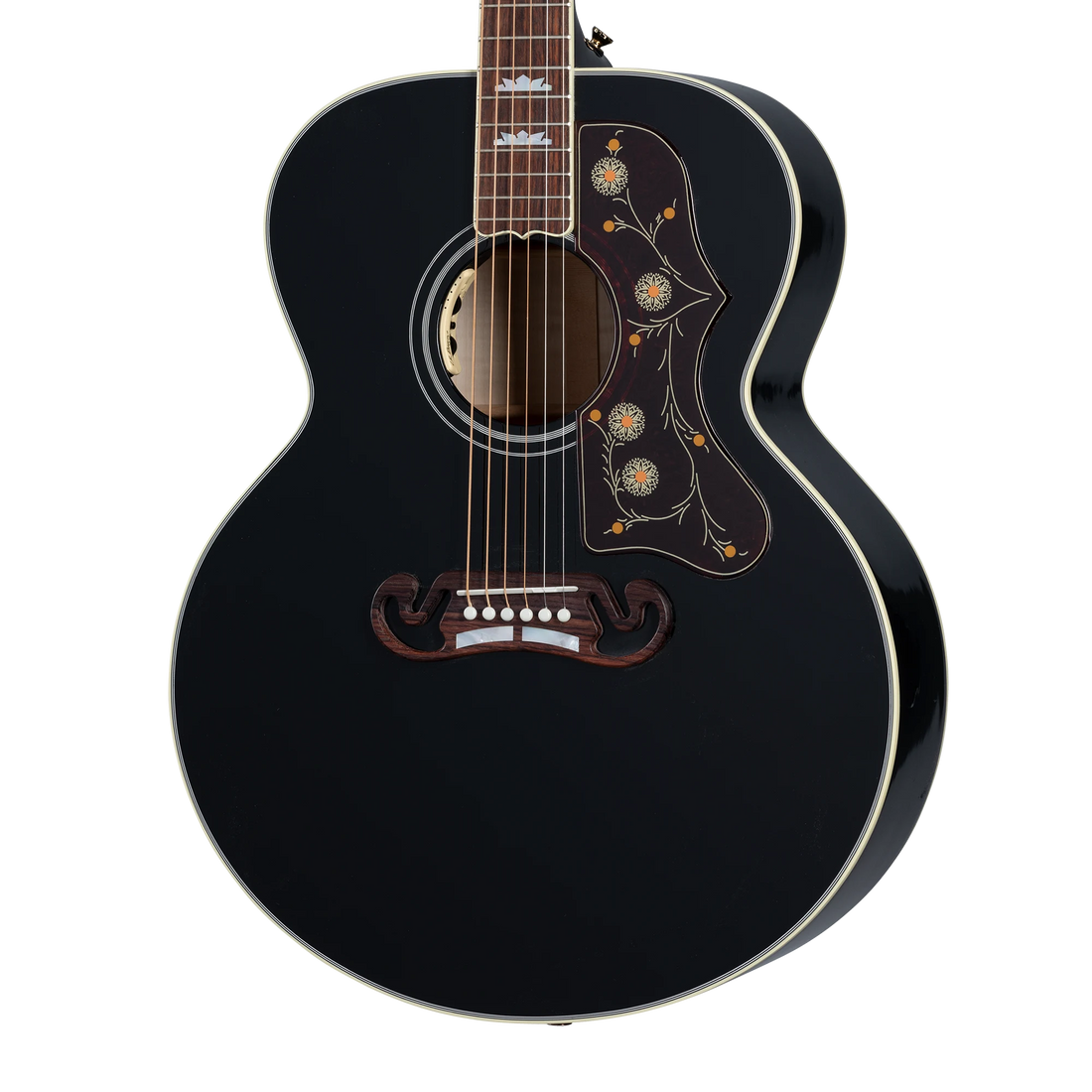 Gibson SJ-200 Standard, Ebony, Exclusive Acoustic Guitar Gibson