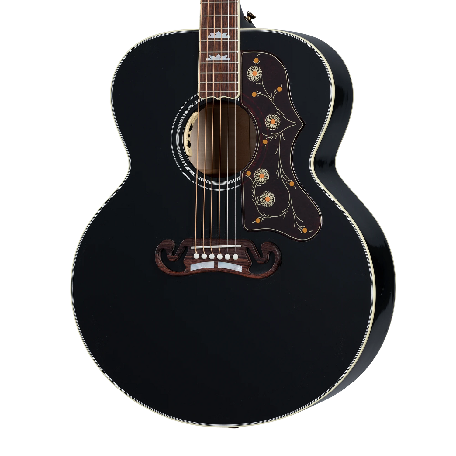 Gibson SJ-200 Standard, Ebony, Exclusive Acoustic Guitar Gibson