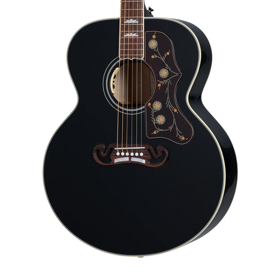 Gibson SJ-200 Standard, Ebony, Exclusive Acoustic Guitar Gibson