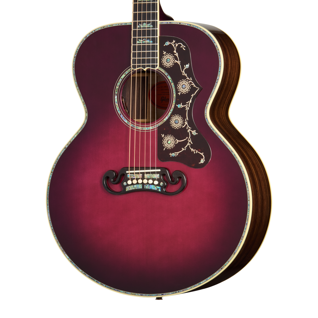 Gibson Custom Select SJ-200 Standard 3-Piece Back, Merlot Burst Acoustic Guitar Gibson Custom
