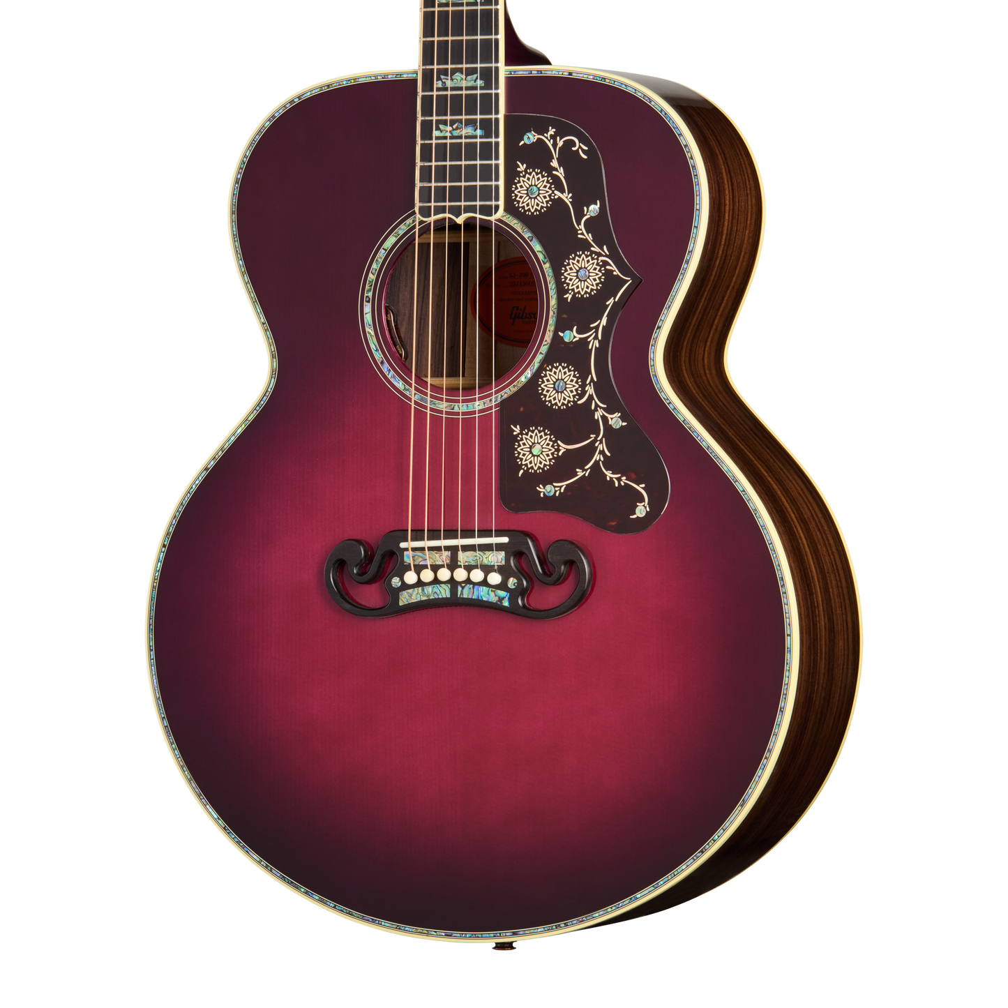 Gibson Custom Select SJ-200 Standard 3-Piece Back, Merlot Burst Acoustic Guitar Gibson Custom