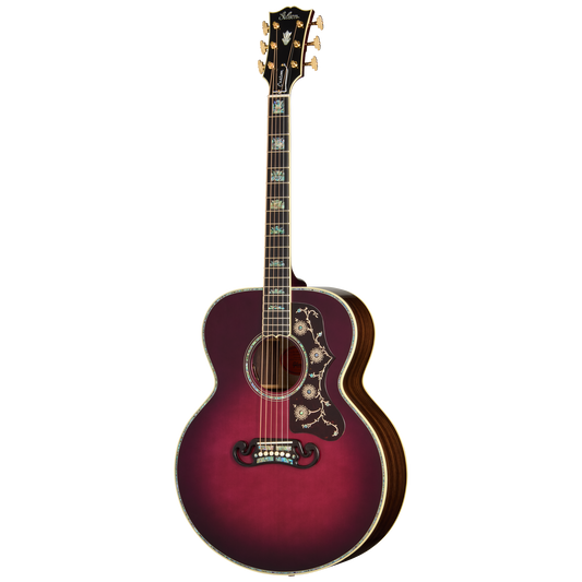 Gibson Custom Select SJ-200 Standard 3-Piece Back, Merlot Burst Acoustic Guitar Gibson Custom