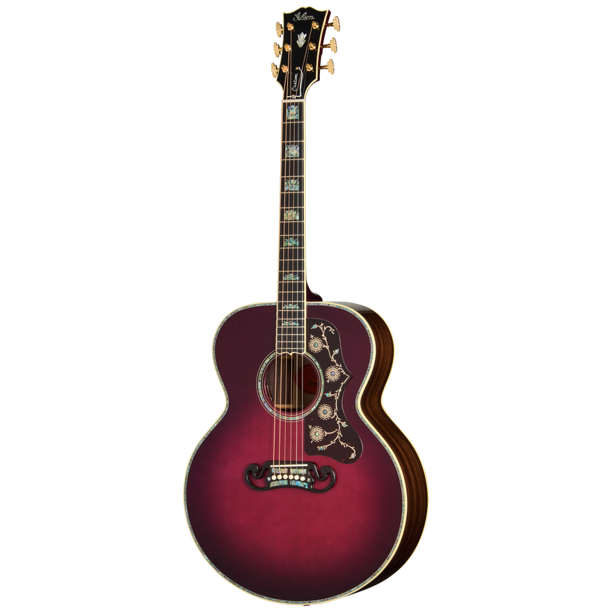 Gibson Custom Select SJ-200 Standard 3-Piece Back, Merlot Burst Acoustic Guitar Gibson Custom