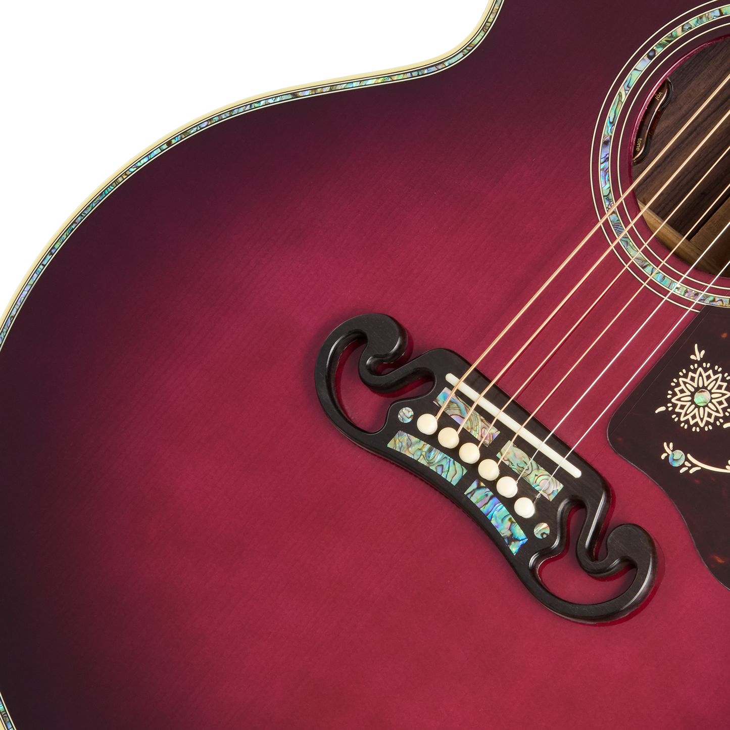 Gibson Custom Select SJ-200 Standard 3-Piece Back, Merlot Burst Acoustic Guitar Gibson Custom