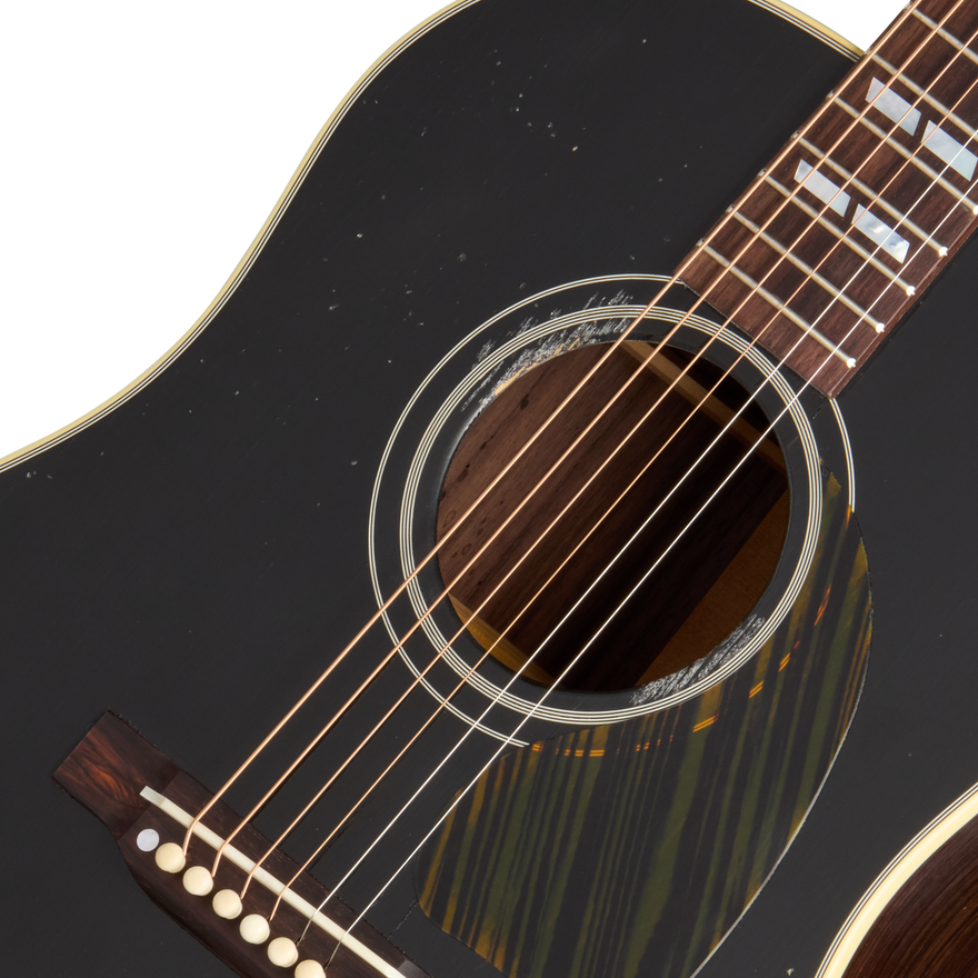 Gibson Custom 1942 Banner Southern Jumbo, Light Aged, Ebony Top Acoustic Guitar Gibson Custom