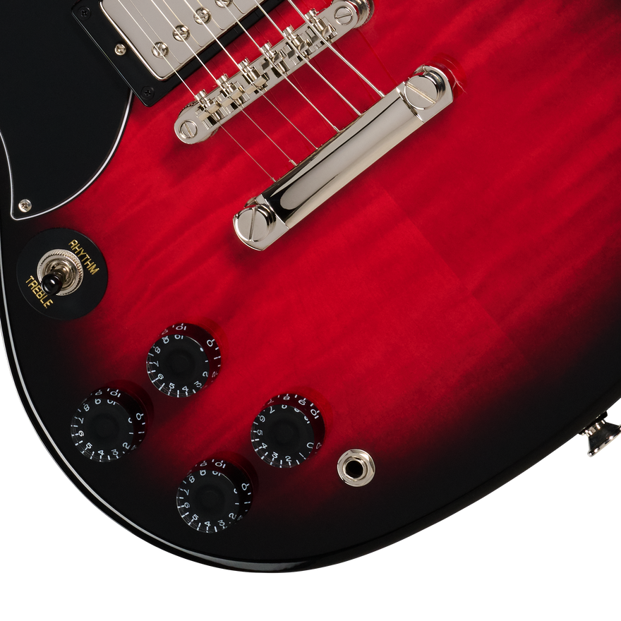 Epiphone SG Tribute Plus, Left-Handed, Cherry Burst Electric Guitar Epiphone