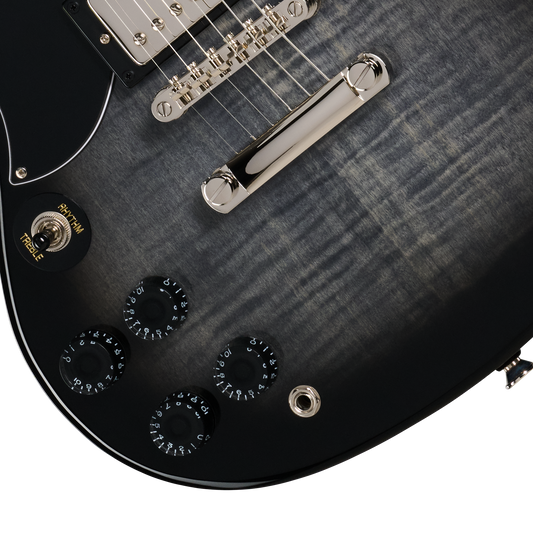 Epiphone SG Tribute Plus, Left-Handed, Ebony Burst Electric Guitar Epiphone