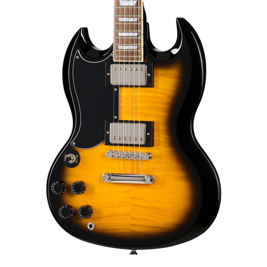 Epiphone SG Tribute Plus, Left-Handed, Vintage Sunburst Electric Guitar Epiphone