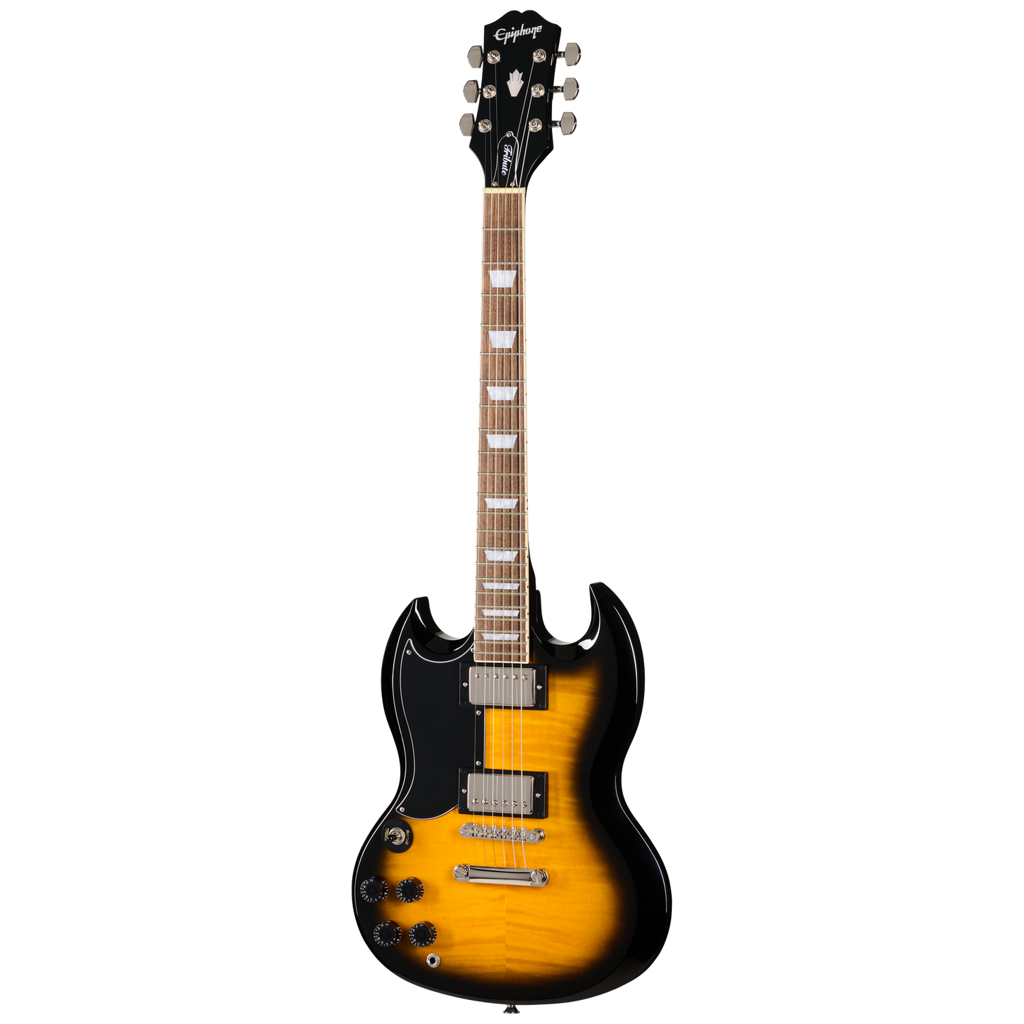Epiphone SG Tribute Plus, Left-Handed, Vintage Sunburst Electric Guitar Epiphone