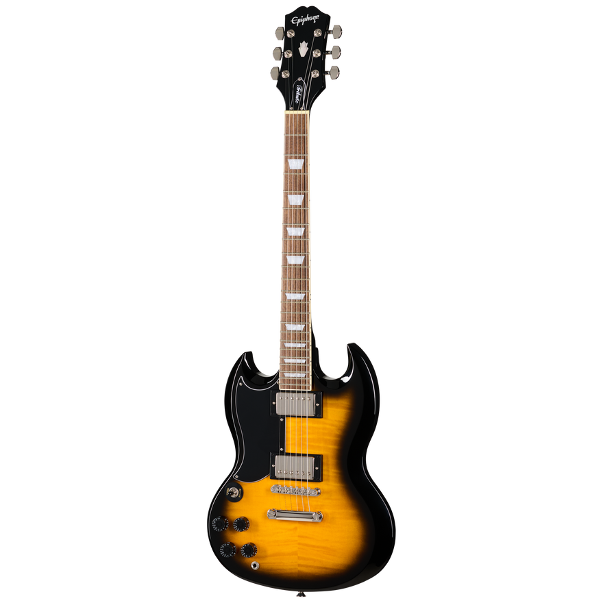 Epiphone SG Tribute Plus, Left-Handed, Vintage Sunburst Electric Guitar Epiphone