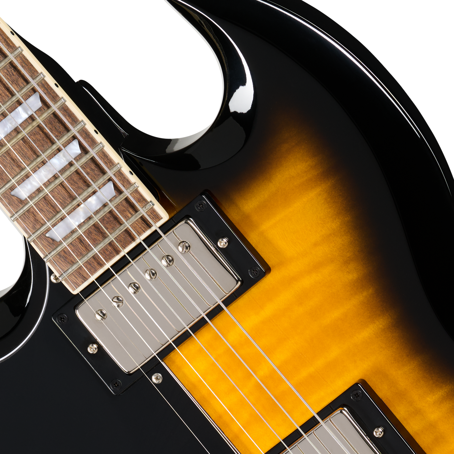 Epiphone SG Tribute Plus, Left-Handed, Vintage Sunburst Electric Guitar Epiphone