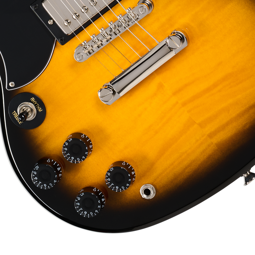 Epiphone SG Tribute Plus, Left-Handed, Vintage Sunburst Electric Guitar Epiphone