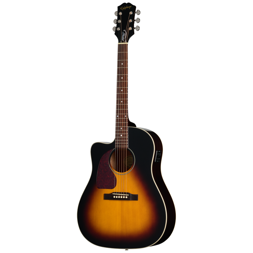 Epiphone J-45 Studio EC, Left-Handed, Vintage Sunburst Acoustic Guitar Epiphone