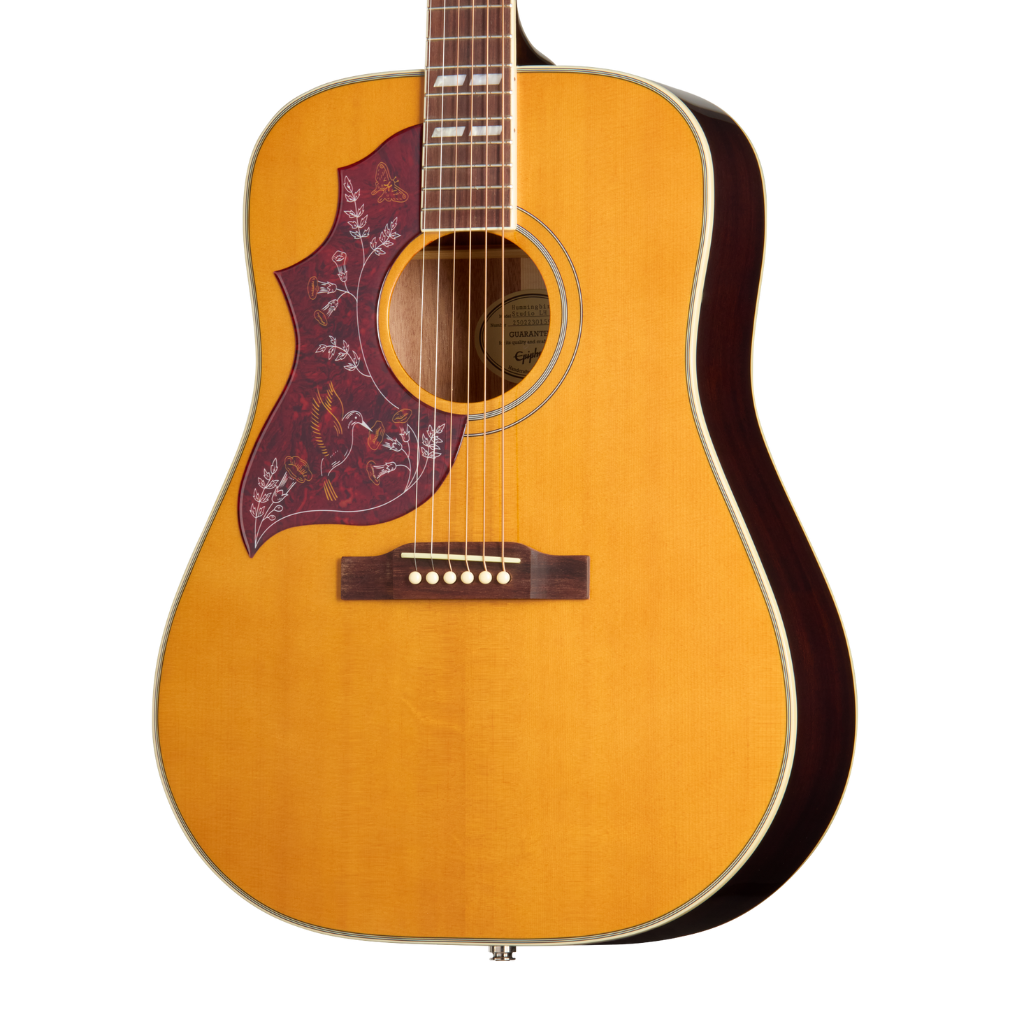 Epiphone Hummingbird Studio, Left-Handed, Antique Natural Acoustic Guitar Epiphone