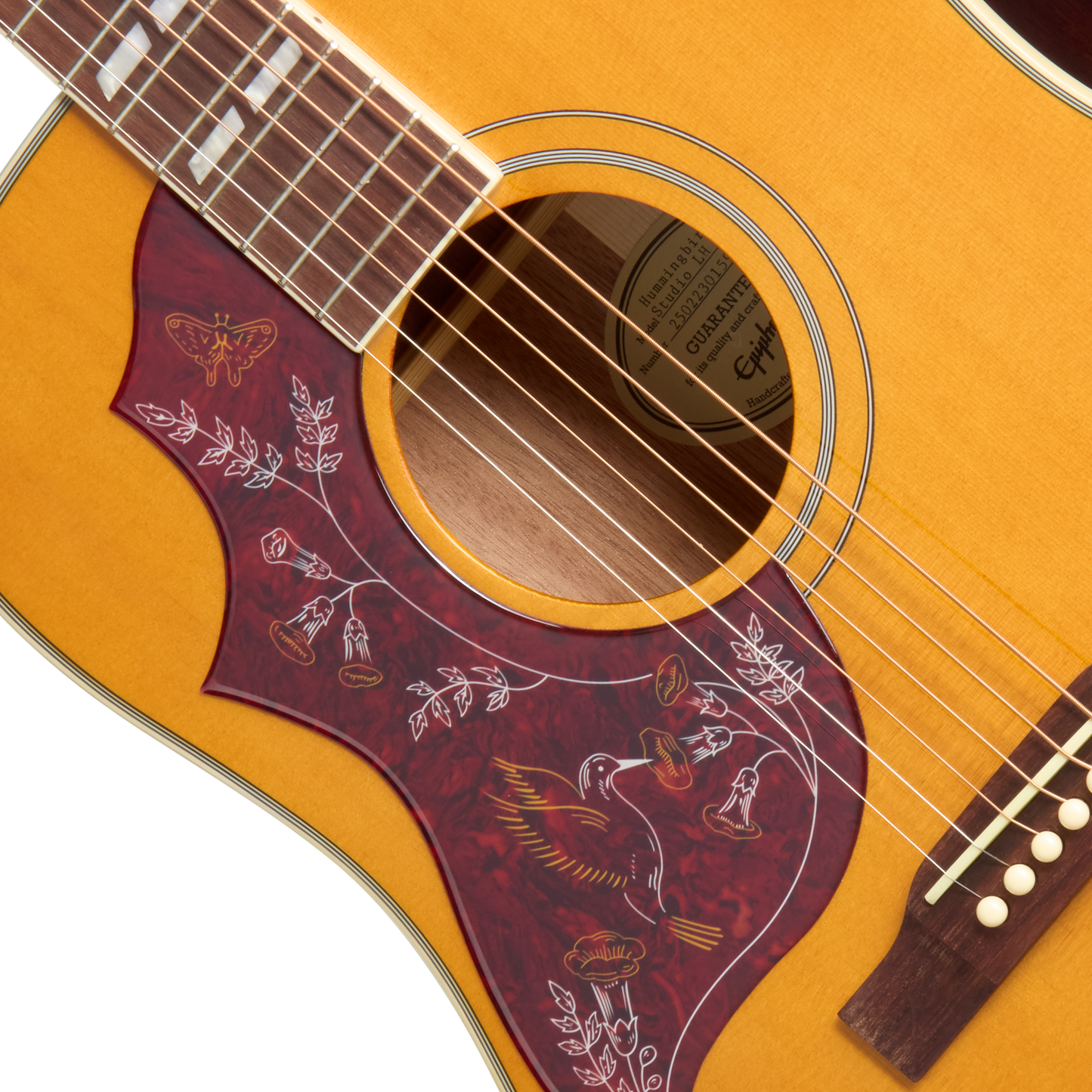 Epiphone Hummingbird Studio, Left-Handed, Antique Natural Acoustic Guitar Epiphone