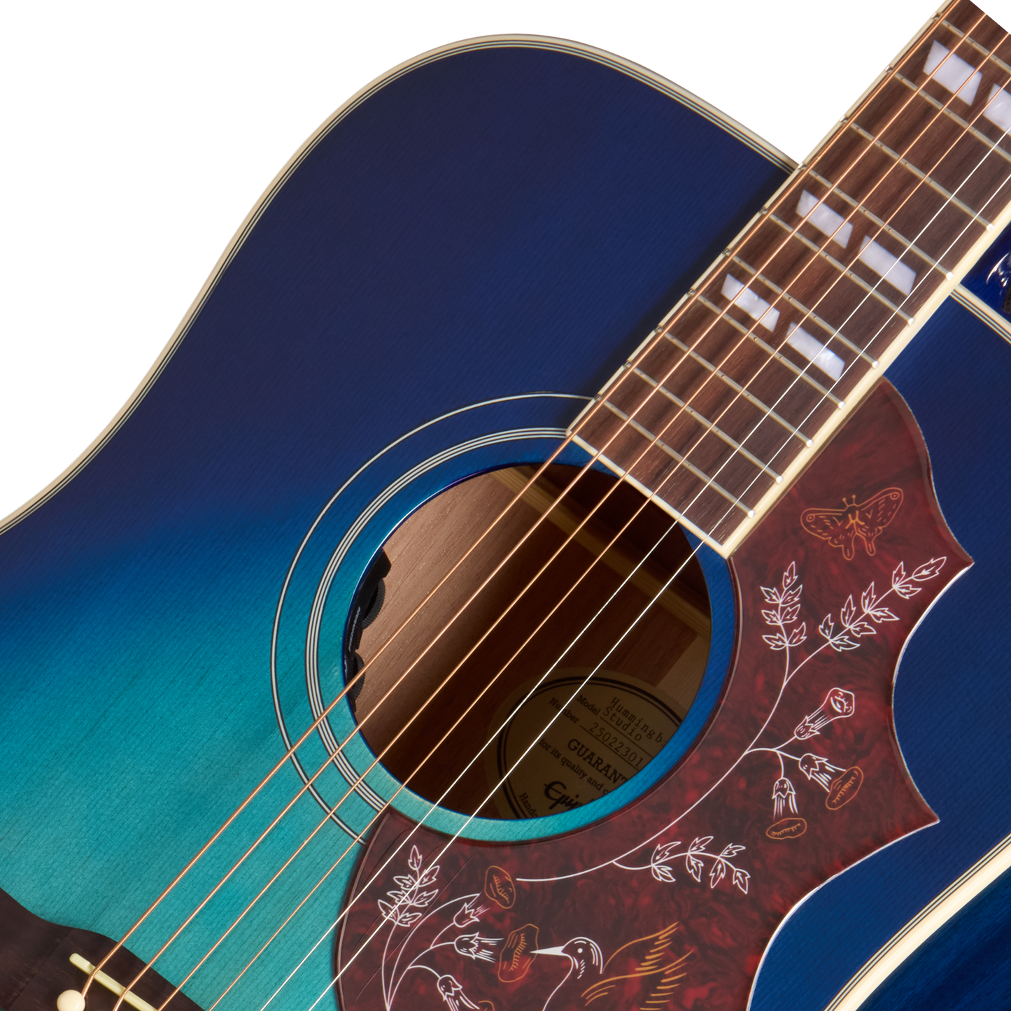 Epiphone Hummingbird Studio, Blueberry Burst, Exclusive Acoustic Guitar Epiphone