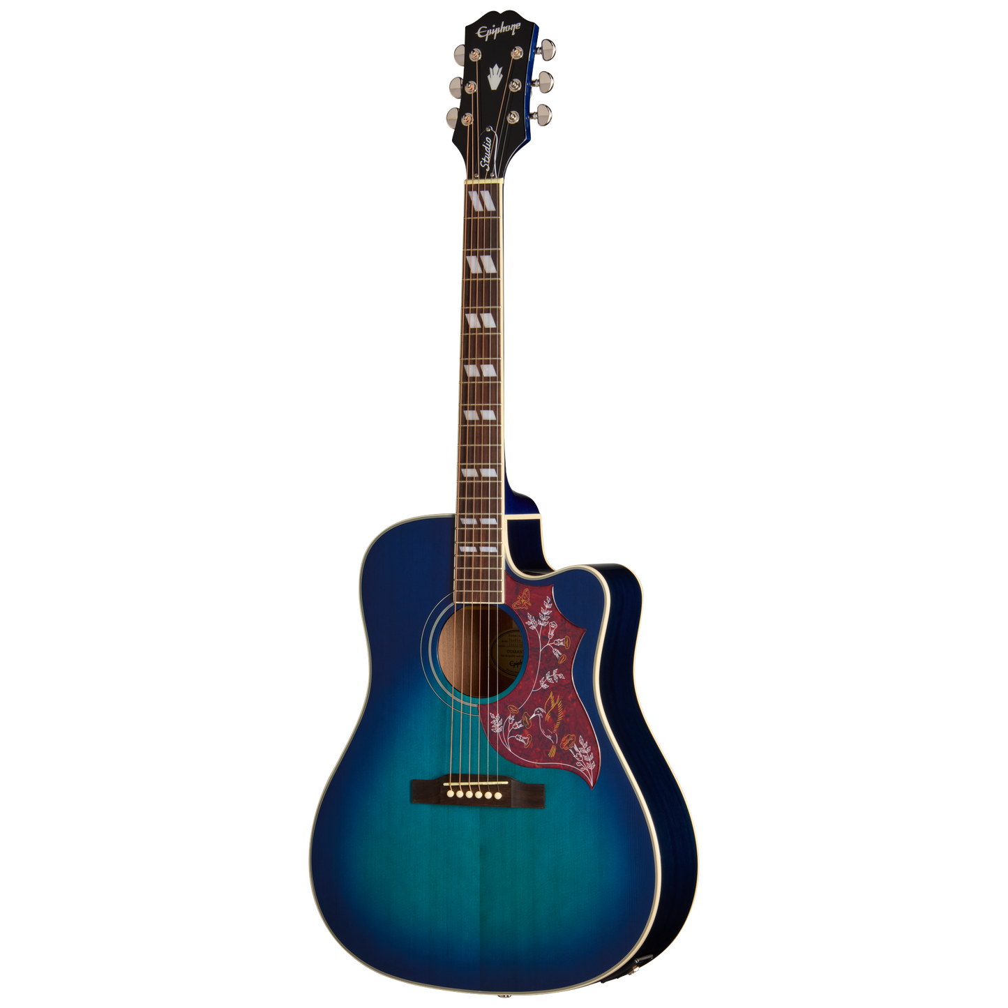 Epiphone Hummingbird Studio EC, Blueberry Burst, Exclusive Acoustic Guitar Epiphone