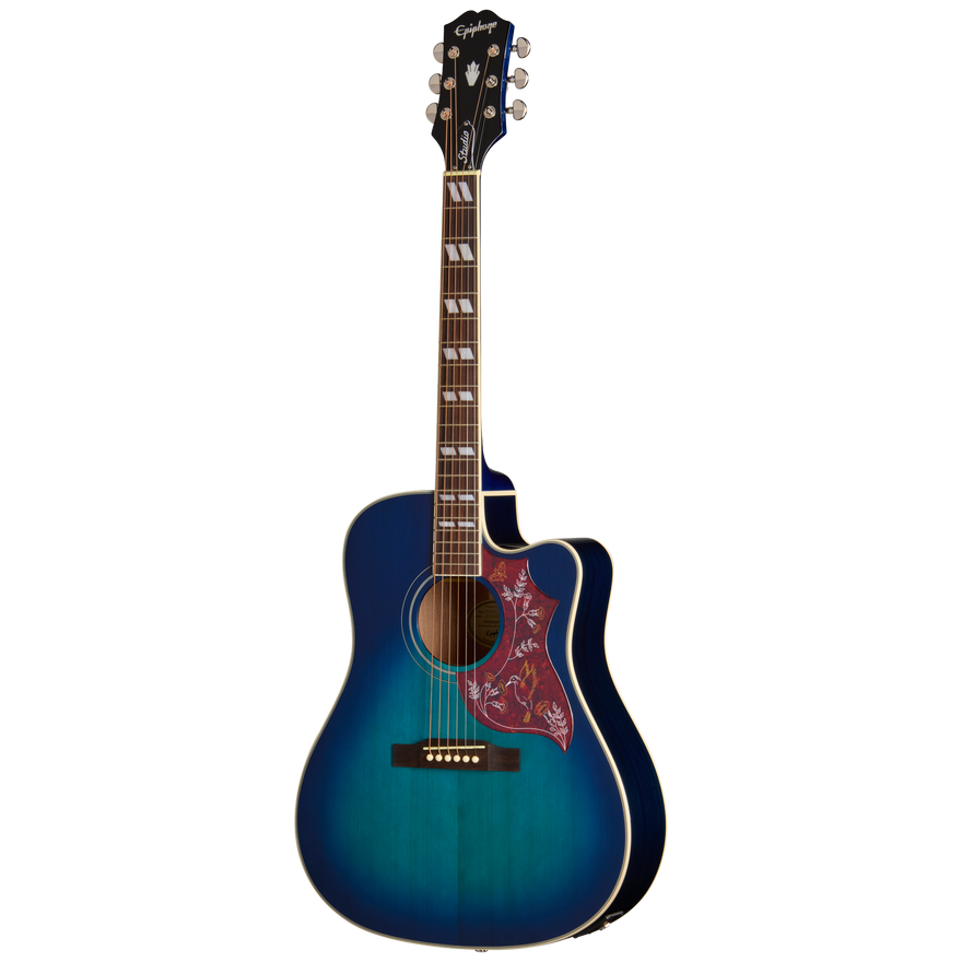 Epiphone Hummingbird Studio EC, Blueberry Burst, Exclusive Acoustic Guitar Epiphone