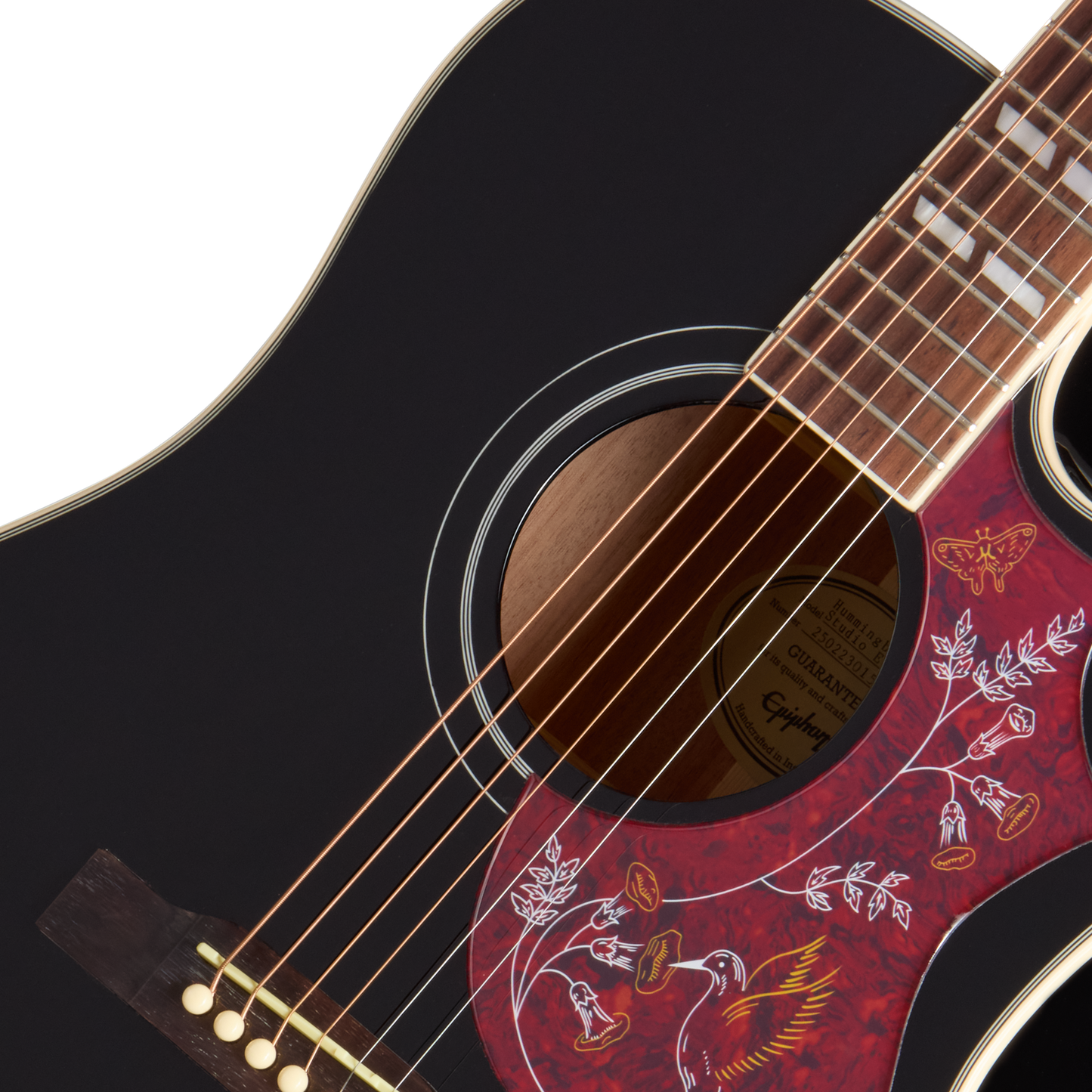 Epiphone Hummingbird Studio EC, Ebony, Exclusive Acoustic Guitar Epiphone
