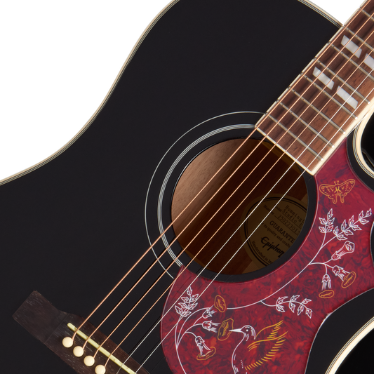 Epiphone Hummingbird Studio EC, Ebony, Exclusive Acoustic Guitar Epiphone