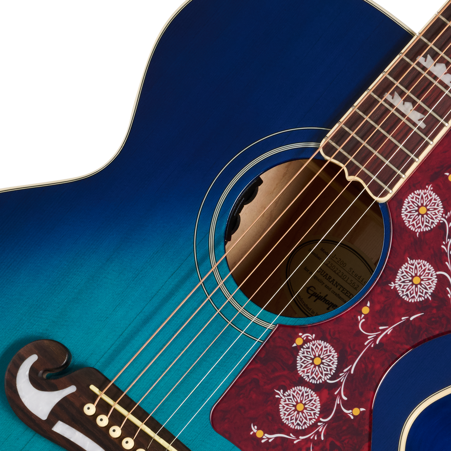 Epiphone J-200 Studio, Blueberry Burst, Exclusive Acoustic Guitar Epiphone