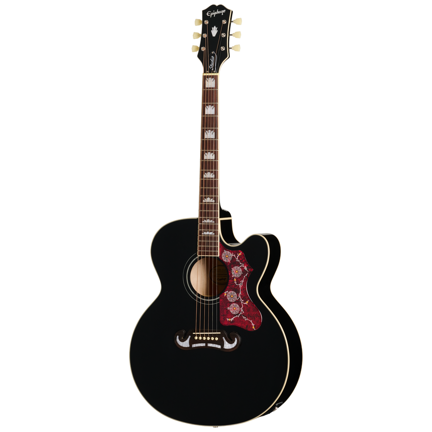 Epiphone J-200 Studio EC, Ebony, Exclusive Acoustic Guitar Epiphone