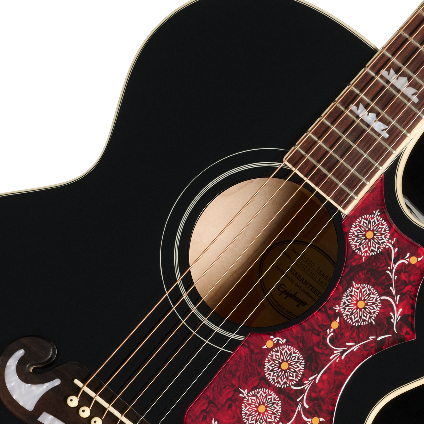 Epiphone J-200 Studio EC, Ebony, Exclusive Acoustic Guitar Epiphone