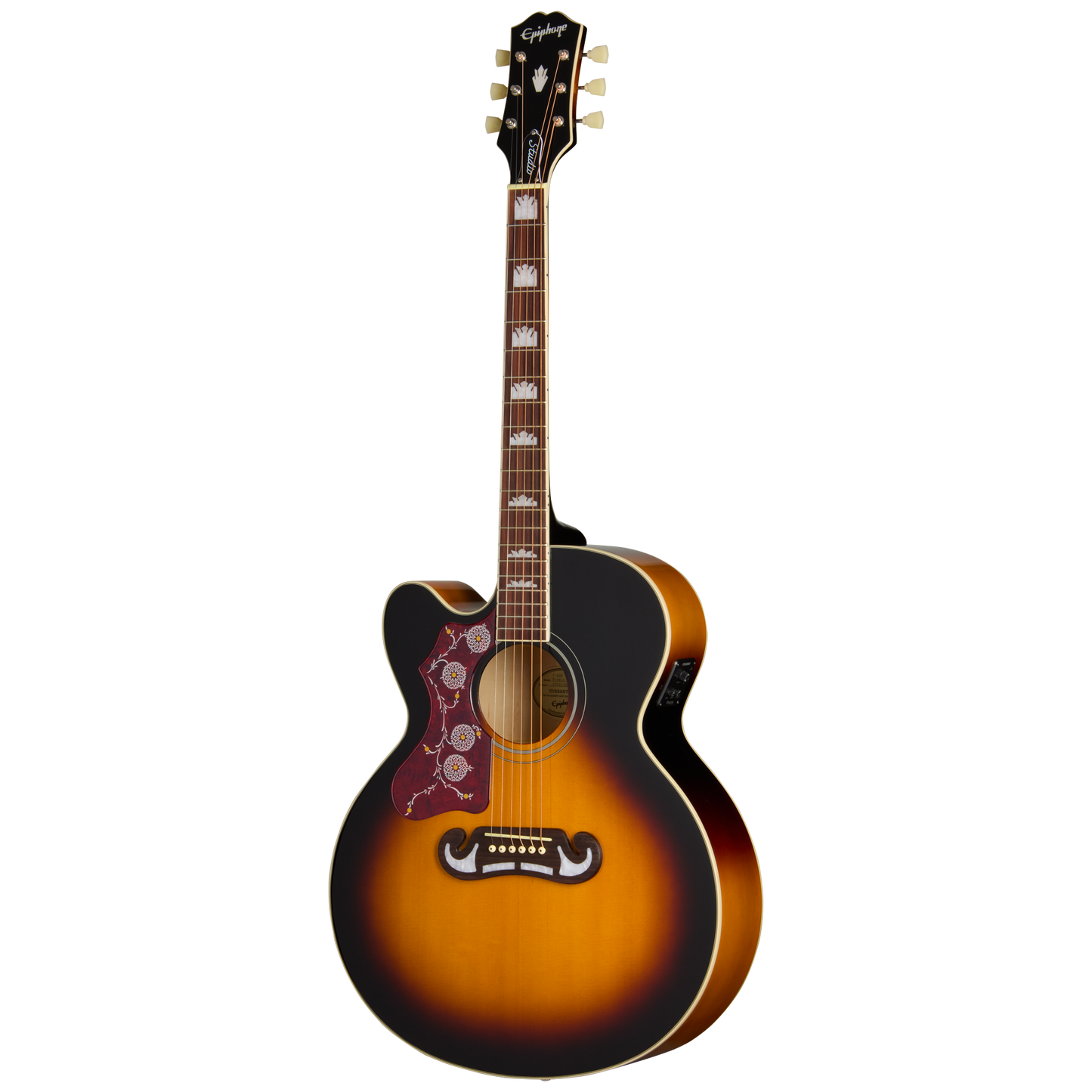 Epiphone J-200 Studio EC, Left-Handed, Vintage Sunburst Acoustic Guitar Epiphone