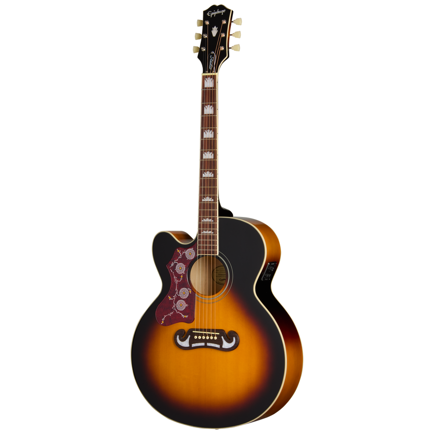 Epiphone J-200 Studio EC, Left-Handed, Vintage Sunburst Acoustic Guitar Epiphone
