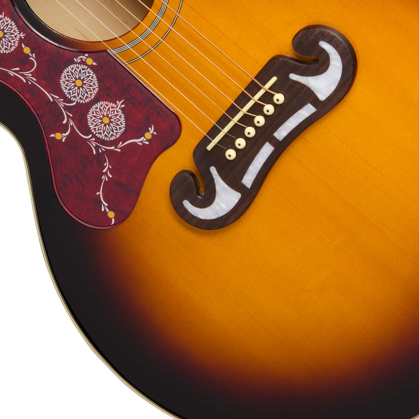 Epiphone J-200 Studio EC, Left-Handed, Vintage Sunburst Acoustic Guitar Epiphone