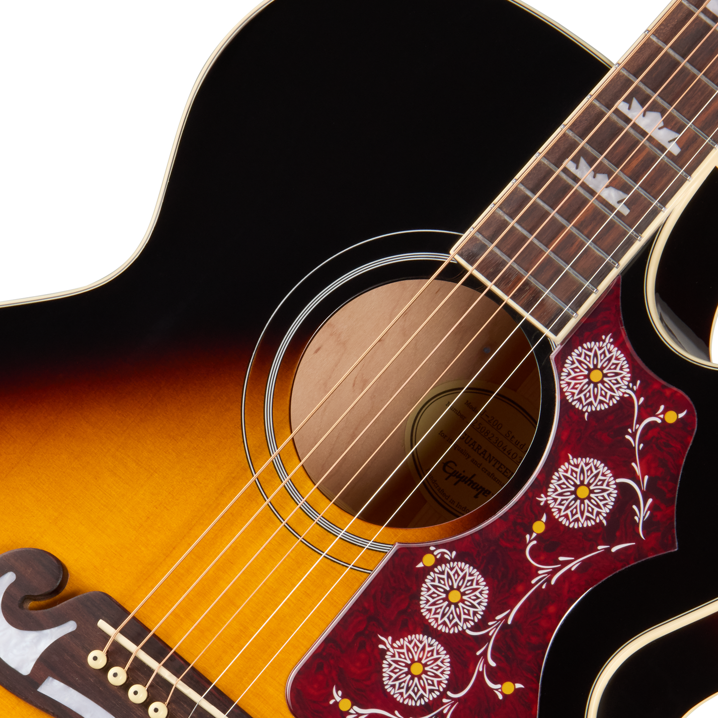 Epiphone J-200 Studio EC, Vintage Sunburst Acoustic Guitar Epiphone