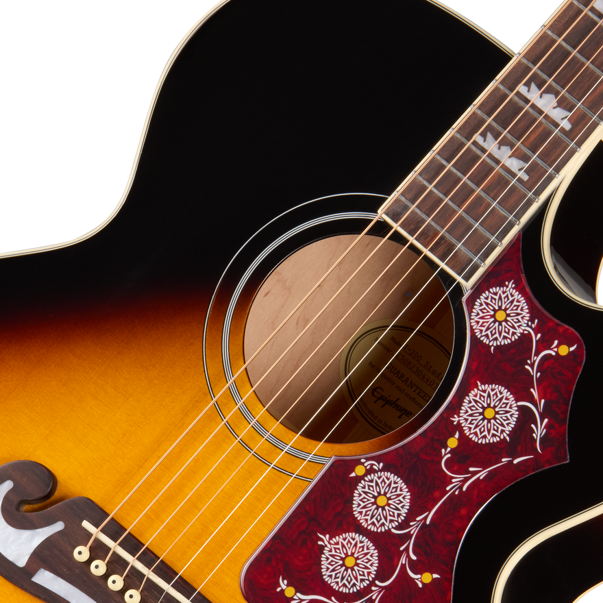 Epiphone J-200 Studio EC, Vintage Sunburst Acoustic Guitar Epiphone