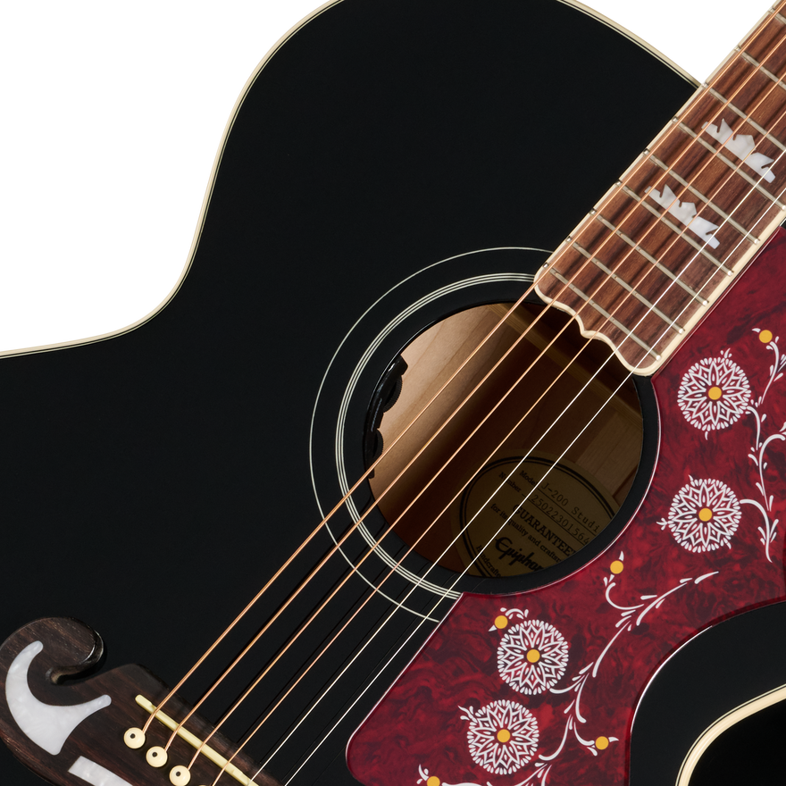 Epiphone J-200 Studio, Ebony, Exclusive Acoustic Guitar Epiphone
