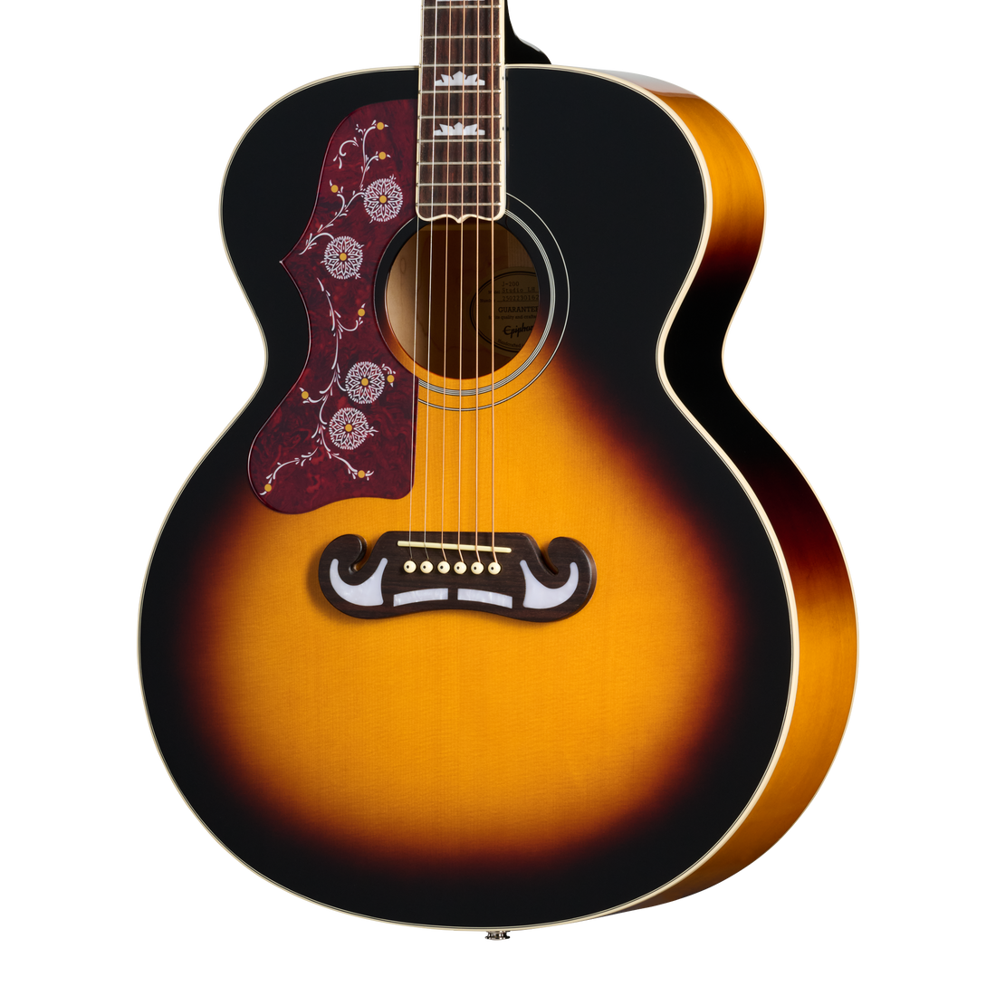 Epiphone J-200 Studio, Left-Handed, Vintage Sunburst Acoustic Guitar Epiphone