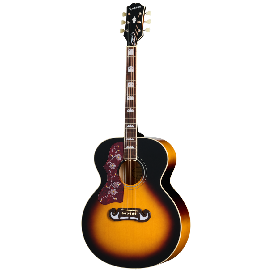 Epiphone J-200 Studio, Left-Handed, Vintage Sunburst Acoustic Guitar Epiphone