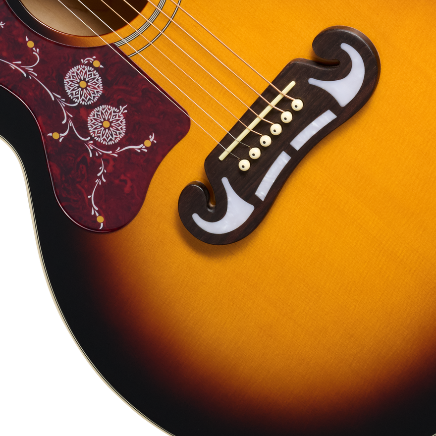 Epiphone J-200 Studio, Left-Handed, Vintage Sunburst Acoustic Guitar Epiphone
